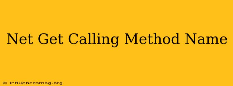 .net Get Calling Method Name