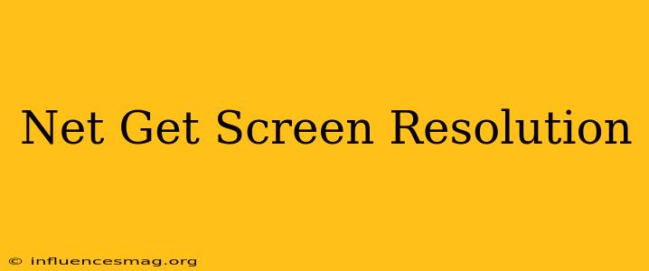 .net Get Screen Resolution