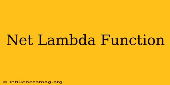 .net Lambda Function