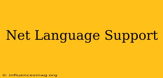 .net Language Support