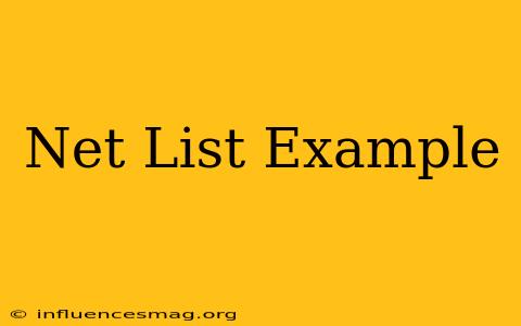 .net List Example