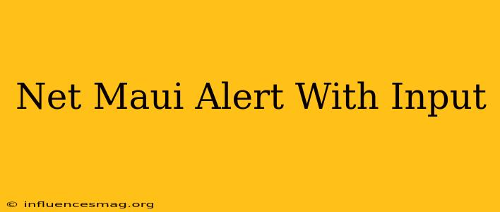.net Maui Alert With Input