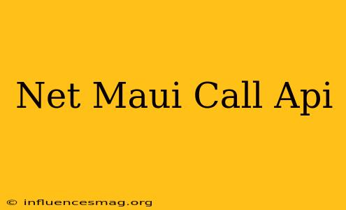.net Maui Call Api