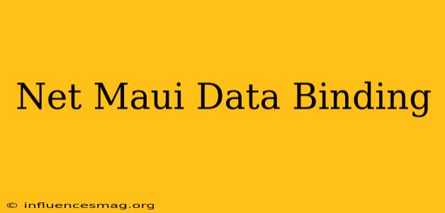 .net Maui Data Binding