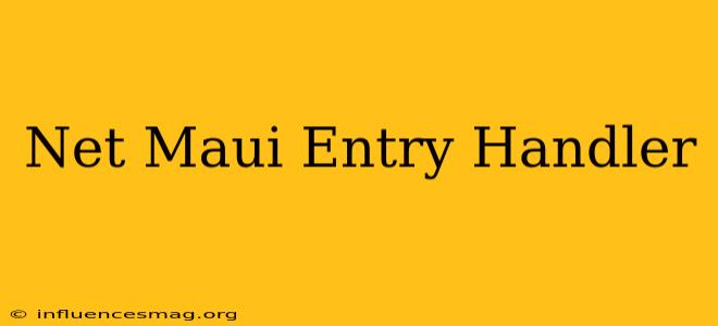 .net Maui Entry Handler
