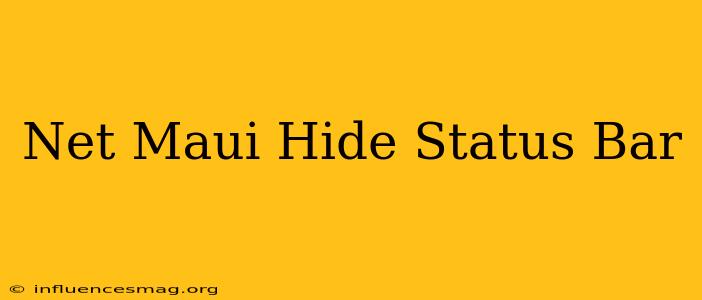 .net Maui Hide Status Bar