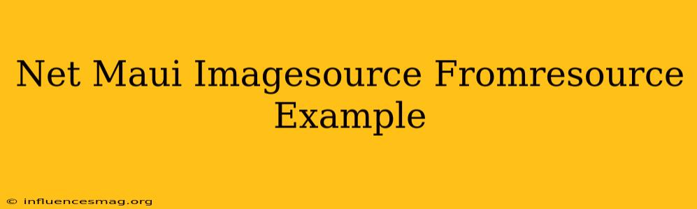 .net Maui Imagesource.fromresource Example