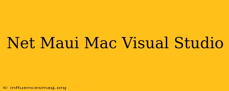 .net Maui Mac Visual Studio