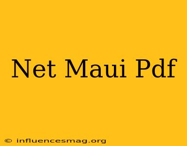 .net Maui Pdf