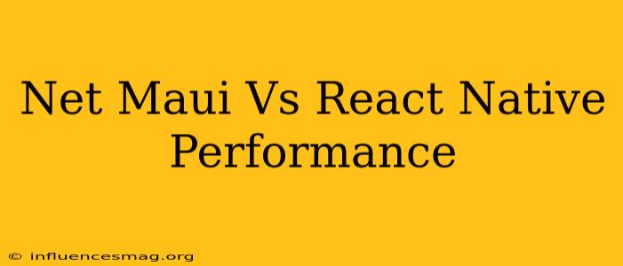 .net Maui Vs React Native Performance