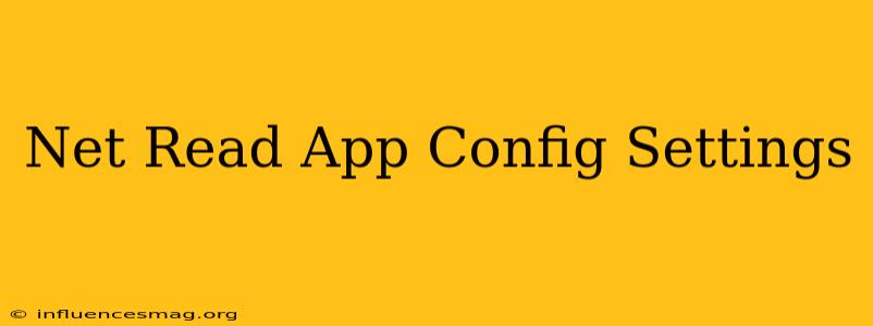 .net Read App.config Settings