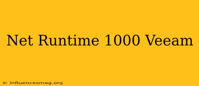 .net Runtime 1000 Veeam