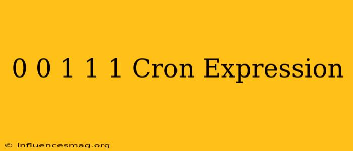 0 0 1 1/1 * * Cron Expression