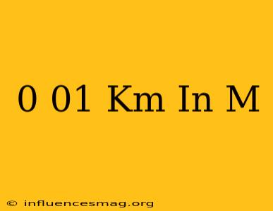 0 01 Km In M