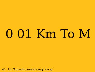 0 01 Km To M