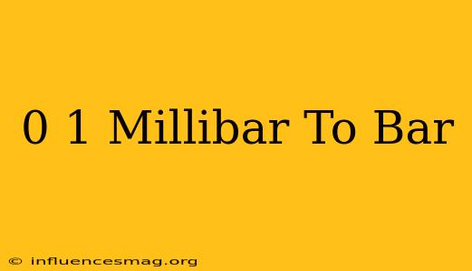 0 1 Millibar To Bar