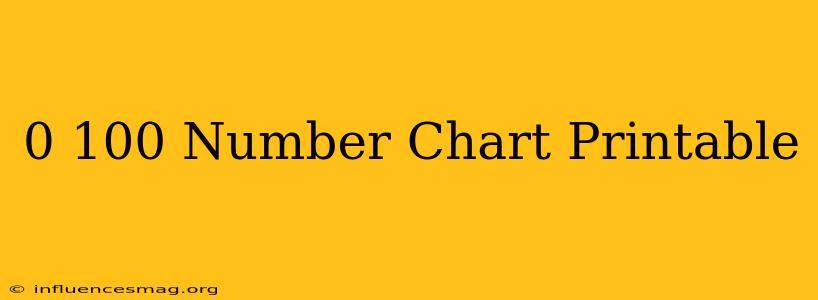0-100 Number Chart Printable
