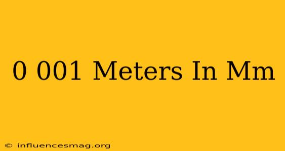 0.001 Meters In Mm