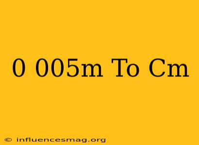 0.005m To Cm