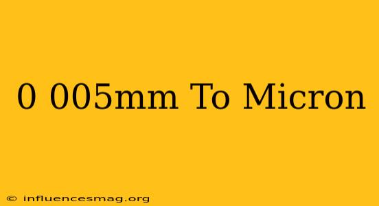 0.005mm To Micron