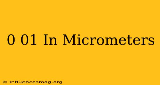 0.01 In Micrometers