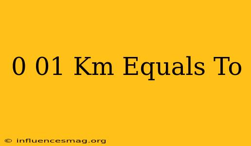 0.01 Km Equals To