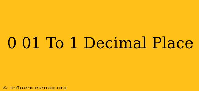 0.01 To 1 Decimal Place