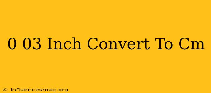 0.03 Inch Convert To Cm