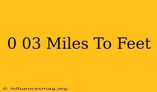 0.03 Miles To Feet